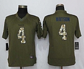 Women Nike Houston Texans #4 Watson Green Salute To Service Limited Jersey,baseball caps,new era cap wholesale,wholesale hats